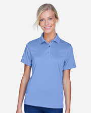 Harriton M345W Women's Advantage Snag Protection Plus IL Snap Placket Polo