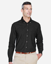 Harriton M550T Men's Tall Denim Shirt