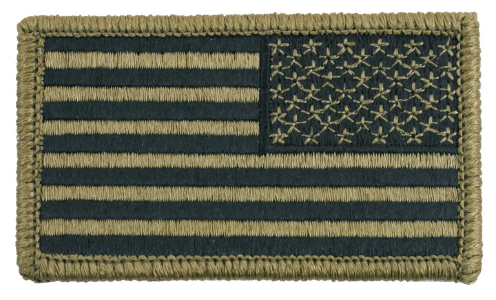 Rothco American Flag Patch With Hook Back - Green