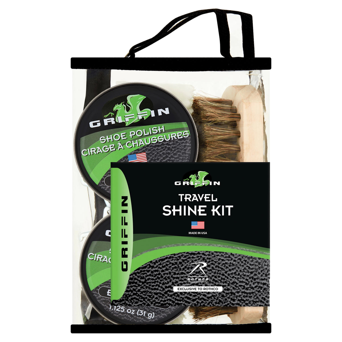 Rothco Griffin Travel Shoe Shine Kit