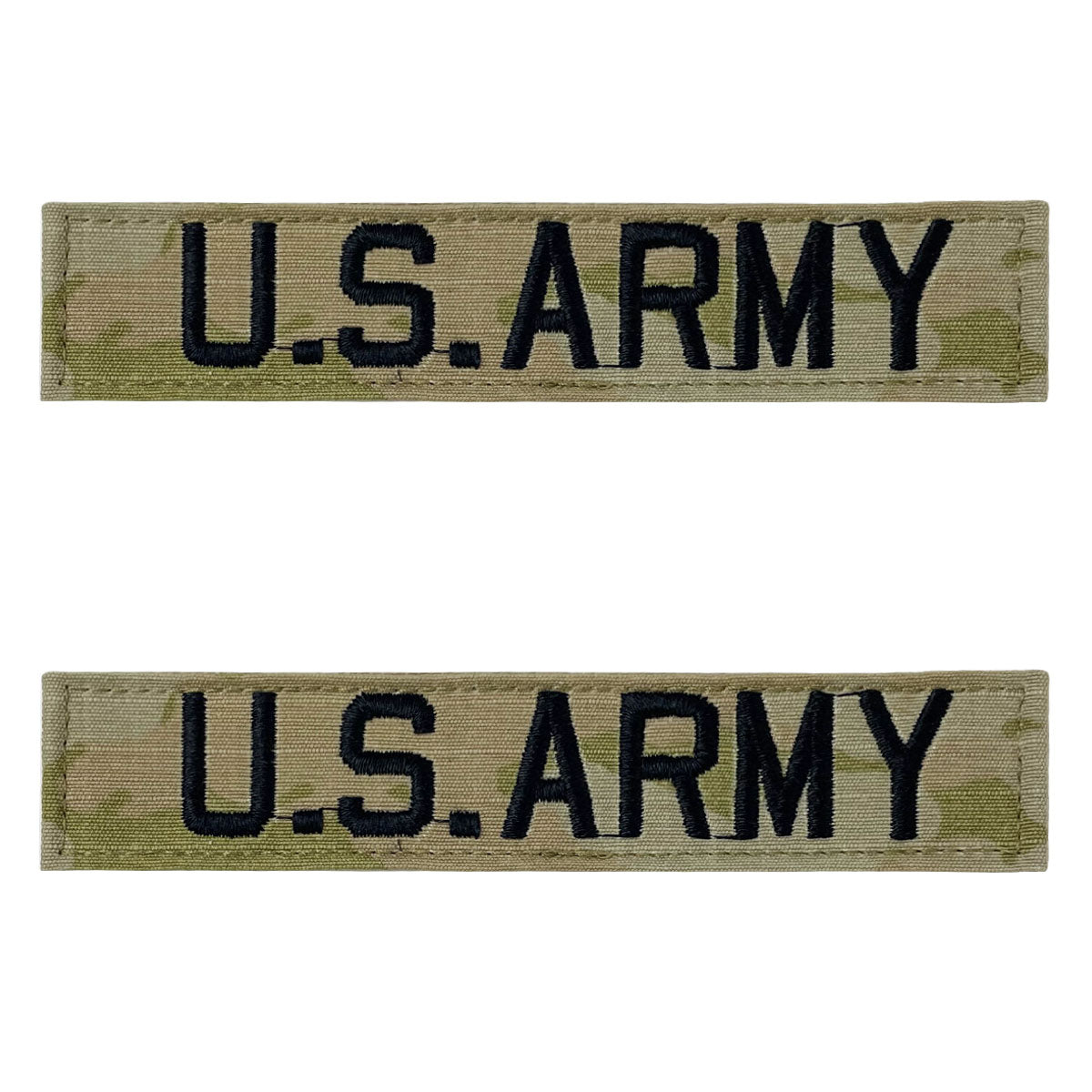ARMY NAME TAPE: U.S. ARMY - EMBROIDERED ON OCP WITH HOOK by Vanguard