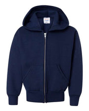 Hanes P480 Youth EcoSmart® Full-Zip Hooded Sweatshirt