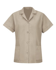 Red Kap TP23 Women's Loose Fit Short Sleeve Button Smock