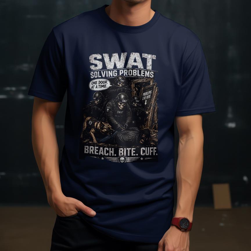 SWAT Breach Bite Cuff Shirt, Police K9 Tactical Team Tee
