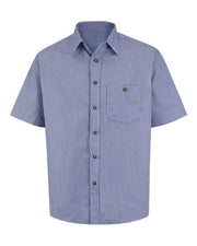 Red Kap SP84 Men's Mini-Plaid Uniform Short Sleeve Shirt