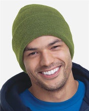 Bayside 3825 USA-Made 12'' Knit Cuffed Beanie