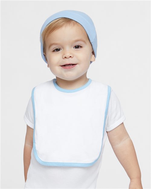 Rabbit Skins 1004 Infant Contrast Trim Premium Jersey Bib