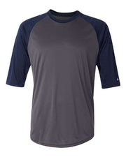 Badger 4133 Men's B-Core Three-Quarter Sleeve Baseball T-Shirt