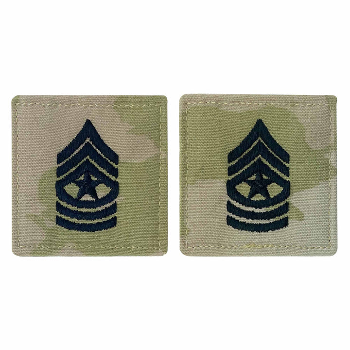 ARMY EMBROIDERED OCP WITH HOOK RANK INSIGNIA: SERGEANT MAJOR by Vanguard