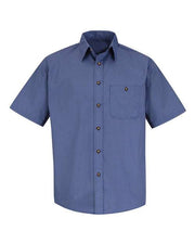 Red Kap SP84 Men's Mini-Plaid Uniform Short Sleeve Shirt
