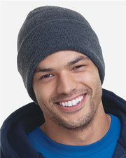 Bayside 3825 USA-Made 12'' Knit Cuffed Beanie