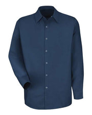 Red Kap SP16 Men's Specialized Pocketless Poplin Long Sleeve Work Shirt