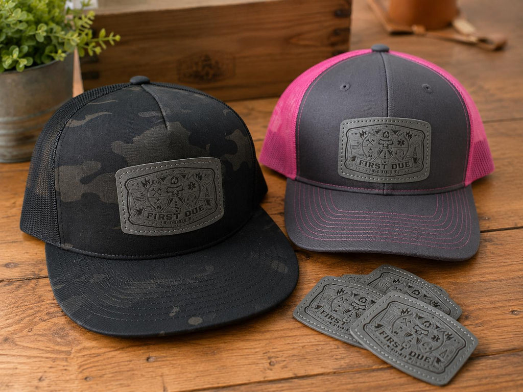 Custom Laser-Engraved Leather Patch Trucker Hat