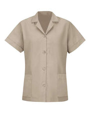 Red Kap TP23 Women's Loose Fit Short Sleeve Button Smock