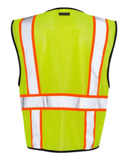 Kishigo 1527-1528 Unisex Economy Contrasting Vest with Zippered Front