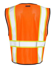 Kishigo 1527-1528 Unisex Economy Contrasting Vest with Zippered Front