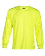 Kishigo 9122-9123 Unisex Microfiber Polyester Long Sleeve T-Shirt