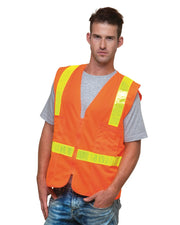 Bayside 3786 Unisex USA-Made ANSI Solid Surveyor's Vest Class 2