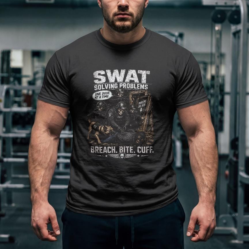 SWAT Breach Bite Cuff Shirt, Police K9 Tactical Team Tee