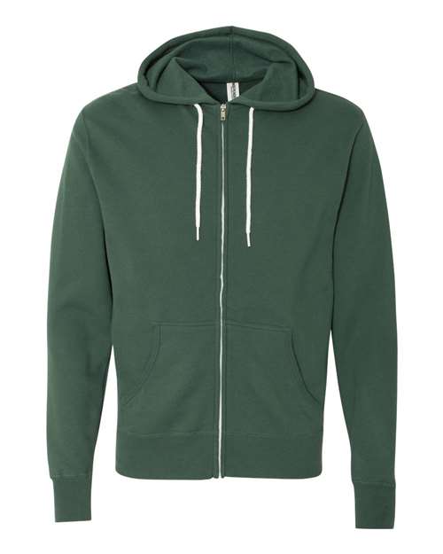 Independent Trading Co. AFX90UNZ Unisex Lightweight Full-Zip Hooded Sweatshirt