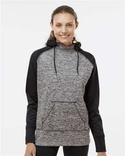 J. America 8618 Women’s Colorblocked Cosmic Fleece Hooded Sweatshirt