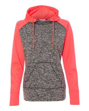 J. America 8618 Women’s Colorblocked Cosmic Fleece Hooded Sweatshirt
