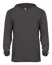 Badger 2105 Youth B-Core Hooded Long Sleeve T-Shirt