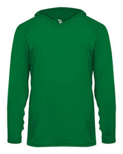Badger 2105 Youth B-Core Hooded Long Sleeve T-Shirt