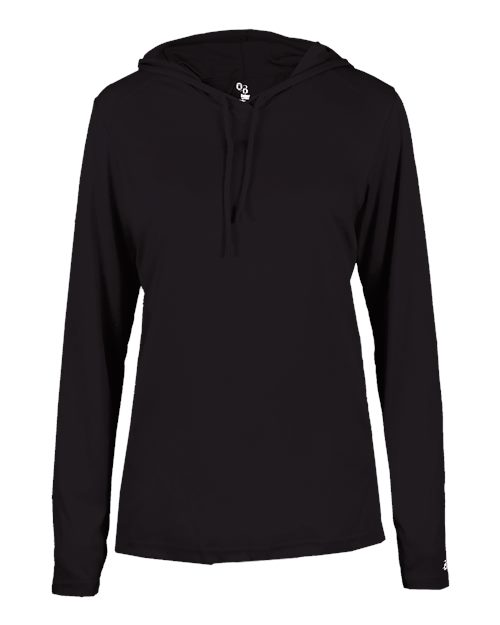 Badger 4165 Women's B-Core Hooded Long Sleeve T-Shirt