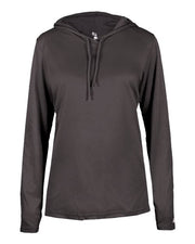 Badger 4165 Women's B-Core Hooded Long Sleeve T-Shirt