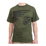 Rothco US Flag / USMC Eagle, Globe, & Anchor T-Shirt