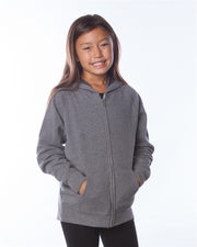 Independent Trading Co. PRM15YSBZ Youth Lightweight Special Blend Raglan Zip Hood