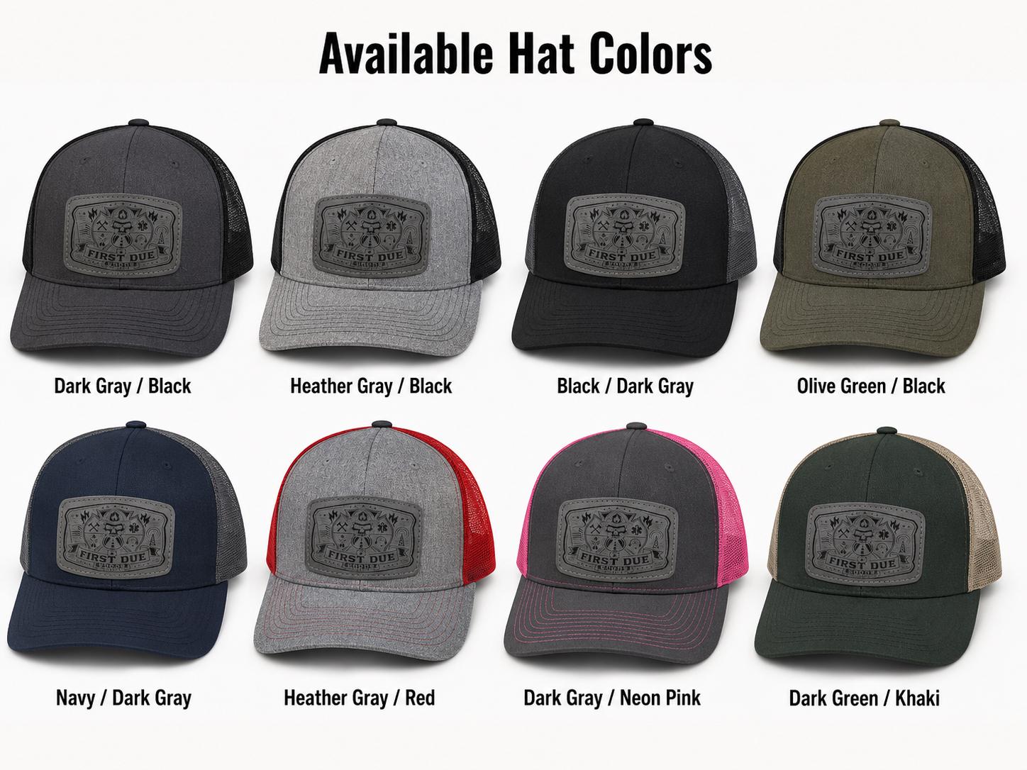 Custom Laser-Engraved Leather Patch Trucker Hat
