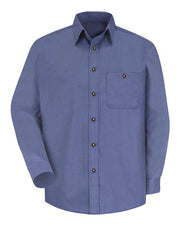 Red Kap SP74 Men's Mini-Plaid Uniform Long Sleeve Shirt