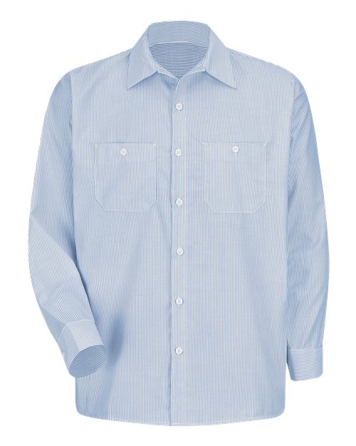 Red Kap SL10T Men's Tall Industrial Stripe Work Shirt