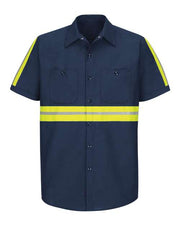 Red Kap SP24E Men's Enhanced Visibility Industrial Work Shirt