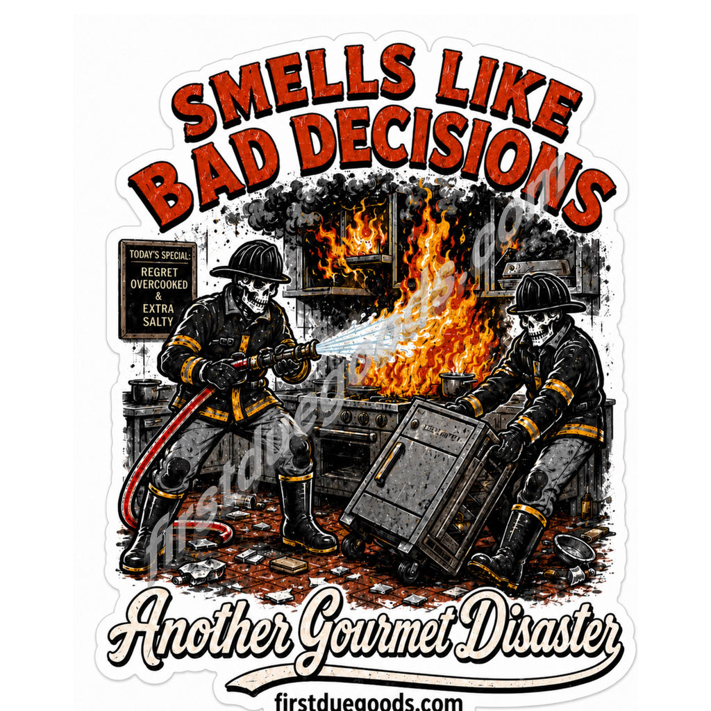 Choose Your Design - 2 Inch Waterproof Dark Humor Firefighter Stickers