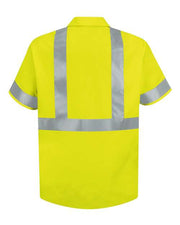 Red Kap SS24HVT Men's Tall High Visibility Safety Short Sleeve Work Shirt