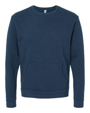Next Level 9001 Unisex Santa Barbara Pocket Crewneck Sweatshirt