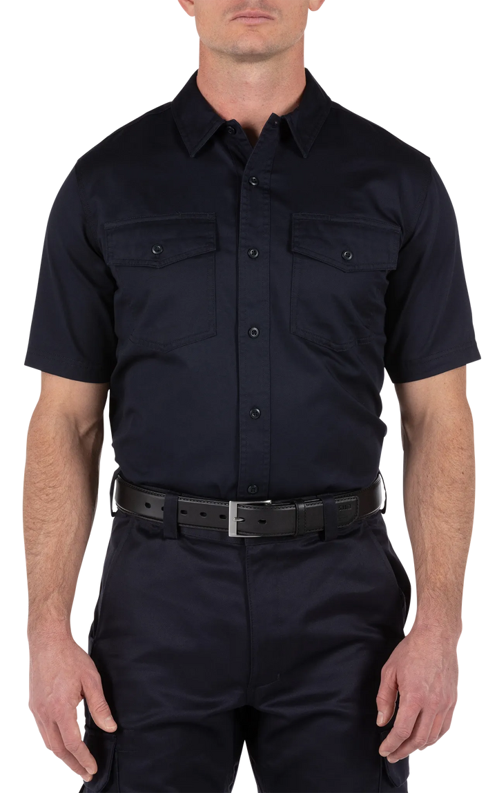 5.11 Company Short Sleeve Station Shirt — Fire Navy