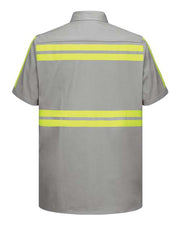 Red Kap SC40E Men's Enhanced Visibility Short Sleeve Cotton Work Shirt
