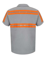 Red Kap SP24E Men's Enhanced Visibility Industrial Work Shirt