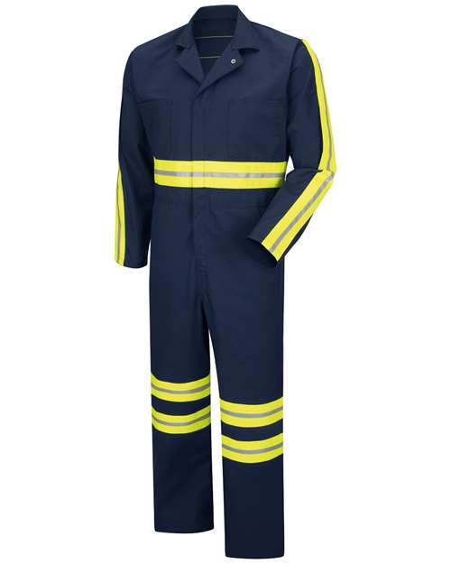 Red Kap CT10ENT Men's Tall Enhanced Visibility Action Back Coverall