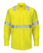 Red Kap SY14 Men's Enhanced & Hi-Visibility Long Sleeve Work Shirt
