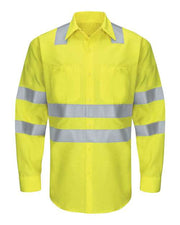Red Kap SY14 Men's Enhanced & Hi-Visibility Long Sleeve Work Shirt