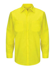 Red Kap SY14T Men's Tall Enhanced & Hi-Visibility Long Sleeve Work Shirt