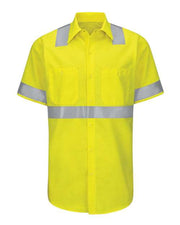 Red Kap SY24T Men's Tall Enhanced & Hi-Visibility Work Shirt