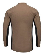 Bulwark MPS8 Men's Long Sleeve FR Two-Tone Base Layer with Concealed Chest Pocket - EXCEL FR