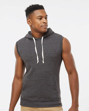 J. America 8877 Men's Triblend Sleeveless Hooded Sweatshirt