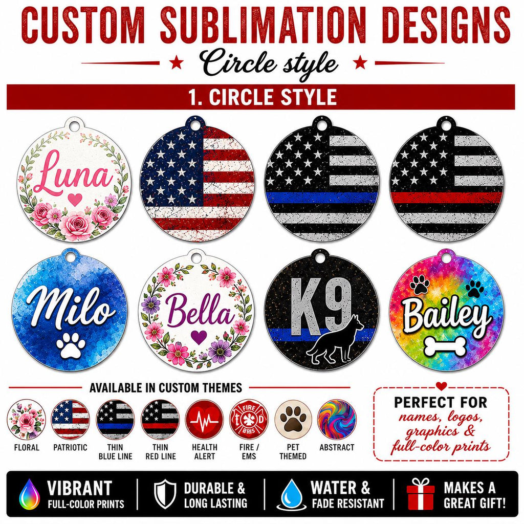 Personalized Pet ID Tag with Name and Phone Number